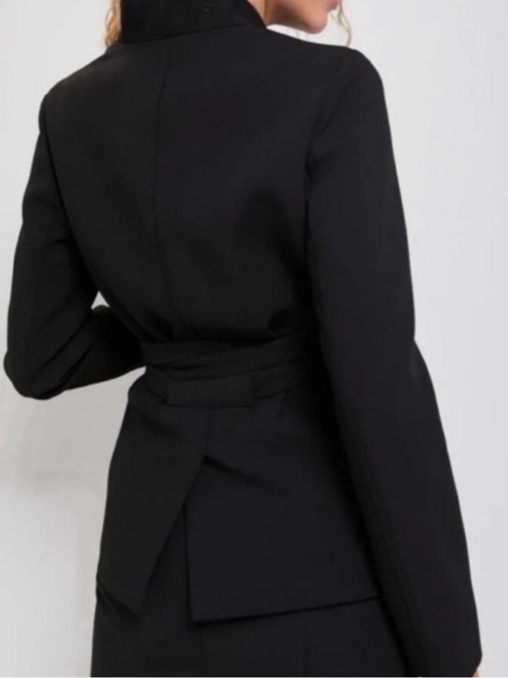 Tuckernuck Black Wrap Blazer with Tie-Waist - Picture 3 of 3